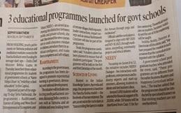 3 educational programmes launched for govt schools